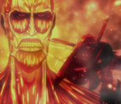 Armin burnt by the Colossal Titan
